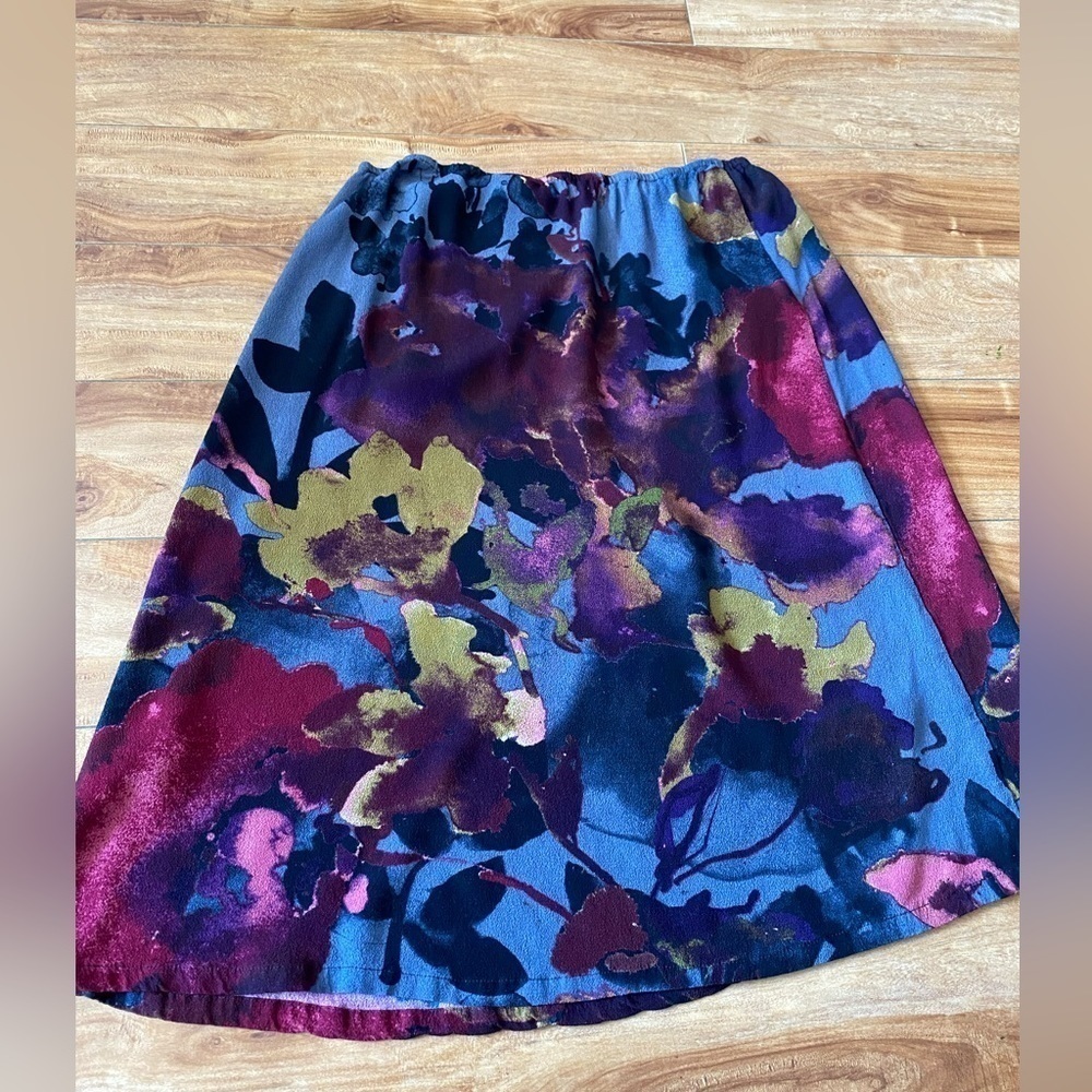 Habitat Clothes to Live In Abstract Pattern Knee Length Skirt Size Small